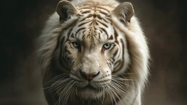 Giant White Tiger Portrait/巨大白虎の肖像6