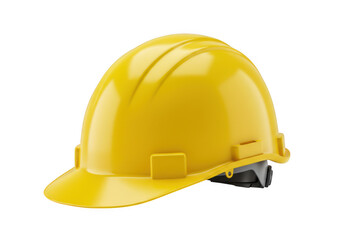 Fototapeta premium Yellow hard hat safety helmet isolated on transparent background