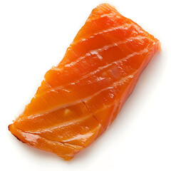 Fresh Salmon Fillet with Distinctive Orange Color and Textured Surface