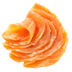 Sliced Salmon Arranged in a Spiral Pattern