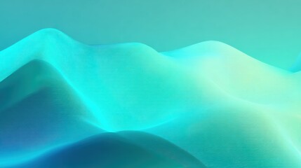 Obraz premium Abstract wavy patterns with soft gradients of blue and green, creating a soothing and modern visual experience.