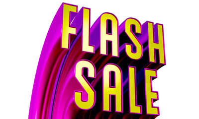 3D Flash sale for social media promotion