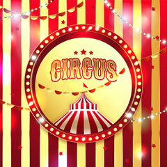 circus theme background featuring rich colorlful elements