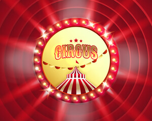 circus theme background featuring rich colorlful elements