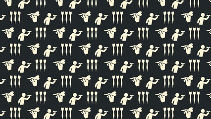 VECTOR SEAMLESS DART GAME PATTERN 