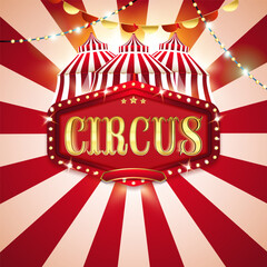 circus theme background featuring rich colorlful elements