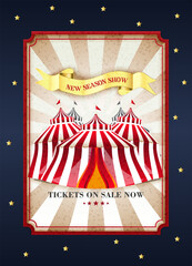 circus theme background featuring rich colorlful elements