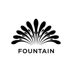 Water squirt fountain logo design inspiration
