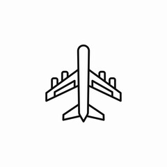 airplane jet travel icon sign vector