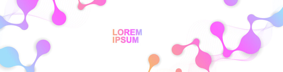 Structure molecule and communication Dna, atom, neurons. Science concept for your design. Connected lines with dots. Medical, technology, chemistry, science background. illustration.