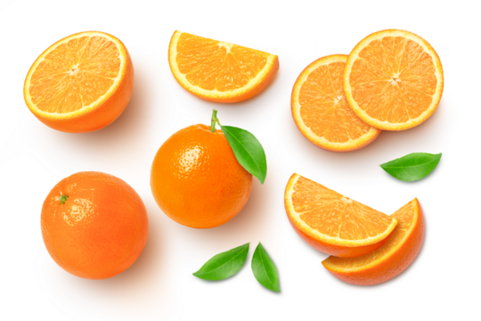 set of orange fruits isolated - Powered by Adobe