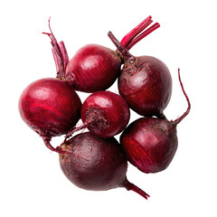 Cluster of vibrant red beets