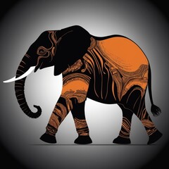 vector illustration of an elephant