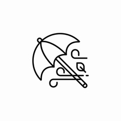 umbrella wind storm icon sign vector