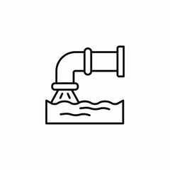 water pollution discharge icon sign vector