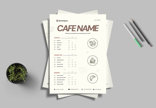 Cafe Menu Template