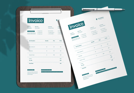 Clean and Minimal Invoice Template Layout for Modern Business Billing