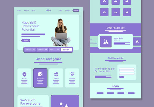 Job Agency Landing Page Layout