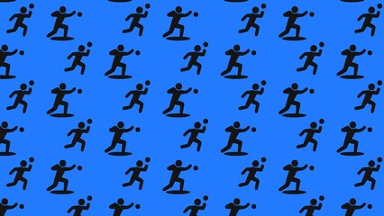 Naklejka premium Vector shot put athletics pattern design