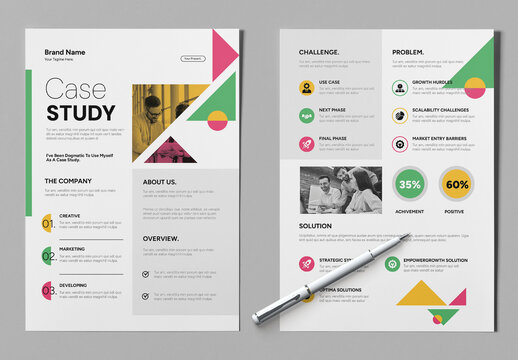 Strategic Business Case Study Template Layout