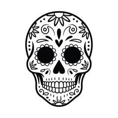 Sugar skull illustration for day of the dead celebration