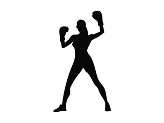 Vector silhouette fighting combat sports or martial arts