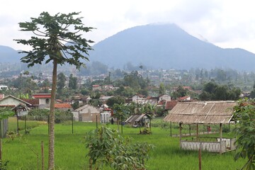 Peaceful Mountains And Villages In Bandung