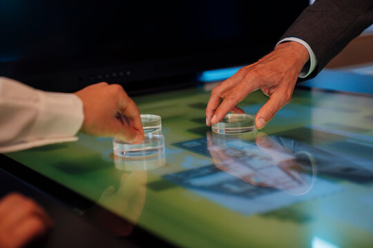 Collaboration using interactive touch screen technology in modern office