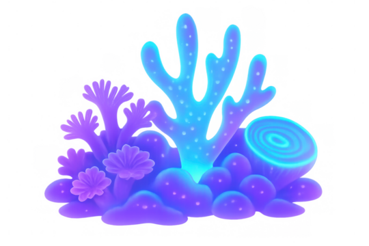 Underwater seascape featuring vivid marine vegetation floating, transparent backdrop highlighting botanical ocean life