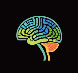 human brain icon showcase technology and Artificial intelligence