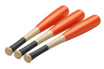 Baseball bat action shot sports field photography outdoor close-up. Isolated on transparent background, png.