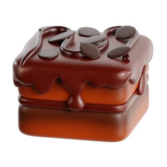 Chocolate Brownies 3D Icon