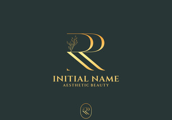 Elegant RR Initial Logo Design for Aesthetic Beauty Brand