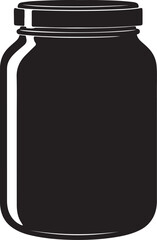 jar shape in silhouette image white background.