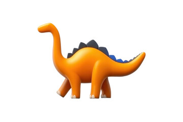 Dinosaur toy playtime children's room digital art fun close-up. Isolated on transparent background, png.