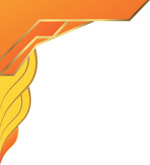 Orange and Gold Vector Corner Element
