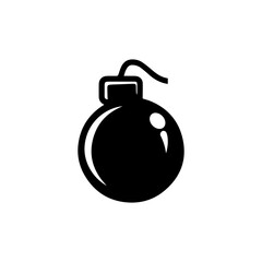 Bomb symbol icon design. illustration isolated on white background.