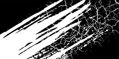 black white brush pattern car sticker banner abstract sporty lines black white color combination grunge brush pattern modern racing motorsport design. vector illustration.modern.