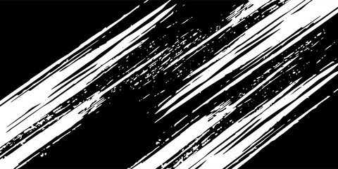 black white brush pattern car sticker banner abstract sporty lines black white color combination grunge brush pattern modern racing motorsport design.