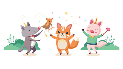 Naklejka premium Cute fun