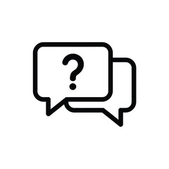 Question mark in speech bubbles frequently asked questions icon