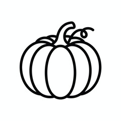 Simple pumpkin outline illustration for fall Halloween and Thanksgiving