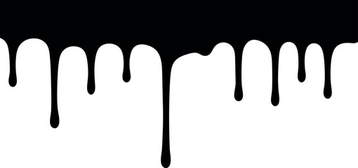 Black paint drips border abstract grunge texture