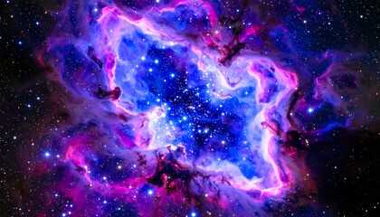 Cosmic nebula of vibrant colors