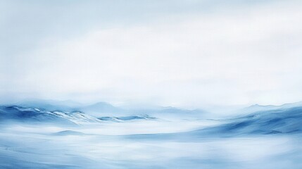 Misty mountain landscape with fog in serene outdoor setting