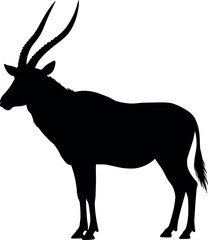 Majestic Antelope Standing Graceful Silhouette