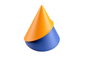 Fototapeta premium Minimalist studio photography of colorful geometric shapes. Isolated on transparent background, png.