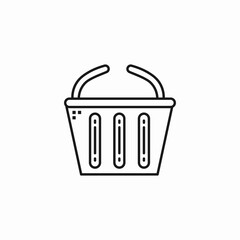 empty shopping basket icon sign vector