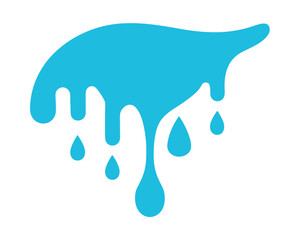 A blue water drop splash isolated on white background Ai Generated