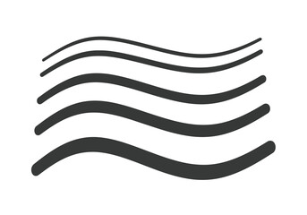 Vector art of abstract wavy lines isolated on white background